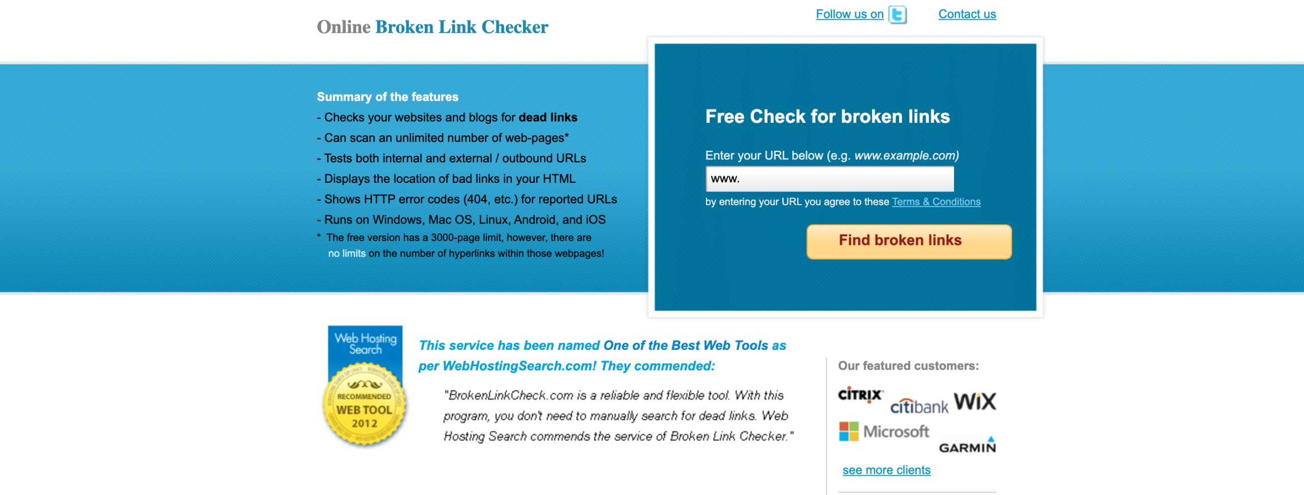 online broker link checker